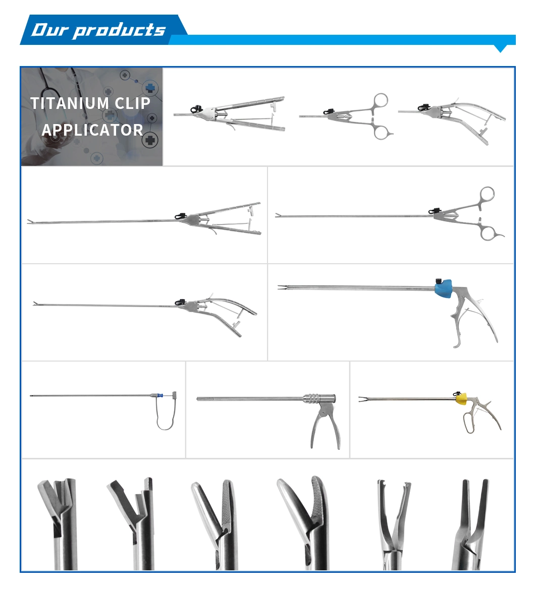 Hot Sales Laparoscopic Laparoscope Hemo Lok Clip Applier, Reusable Polymer Plastic Vascular Endo Clip Applier China Manufacture Medical Surgical Instruments