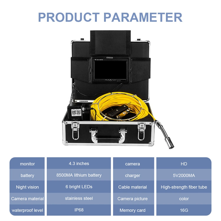 WiFi Industrial Endoscopic Water Pipe Inspection Camera for Pipeline Testing Equipment